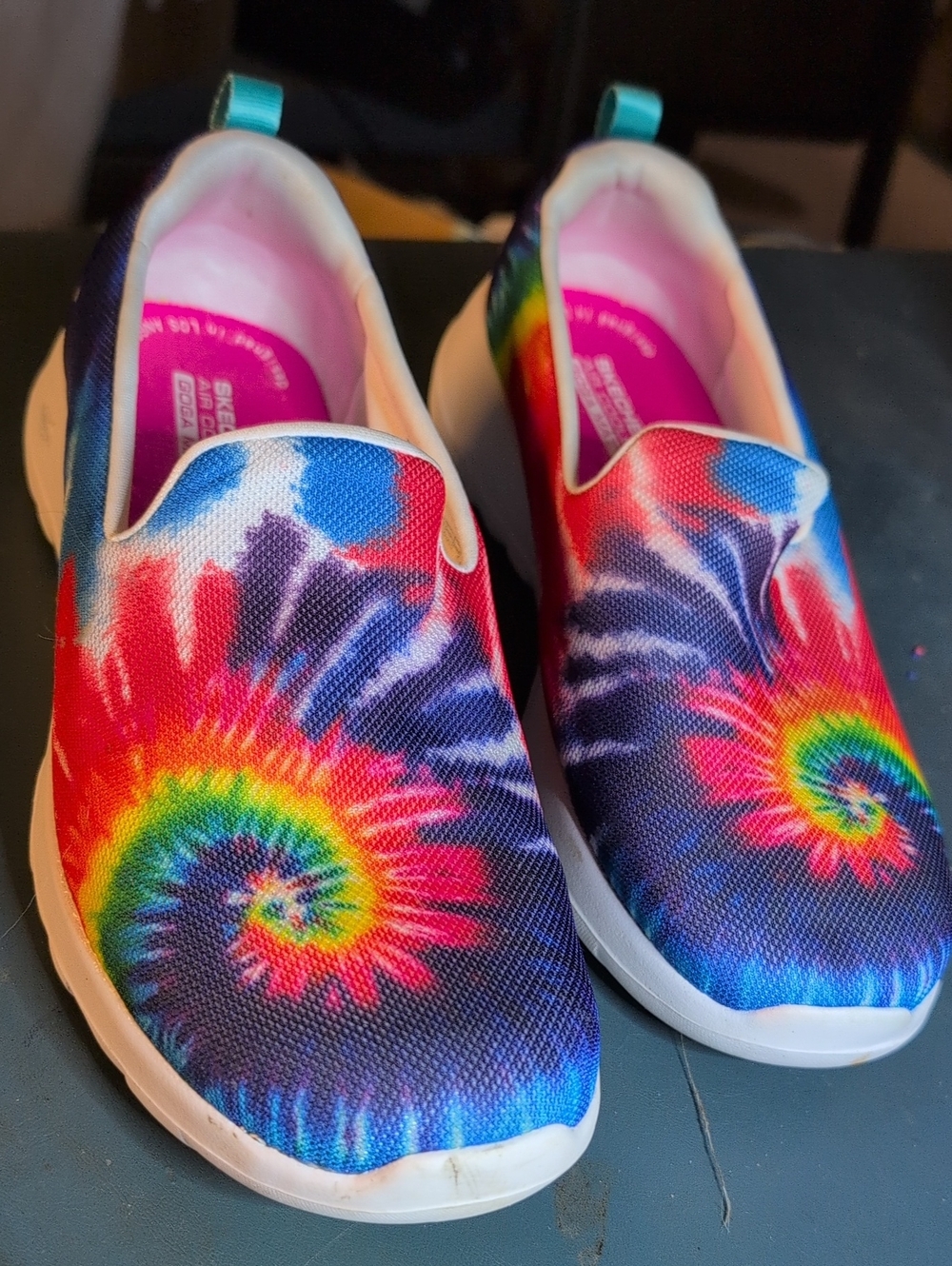 Tie-Dye Slip-On Sneakers - Skechers Go Walk 9